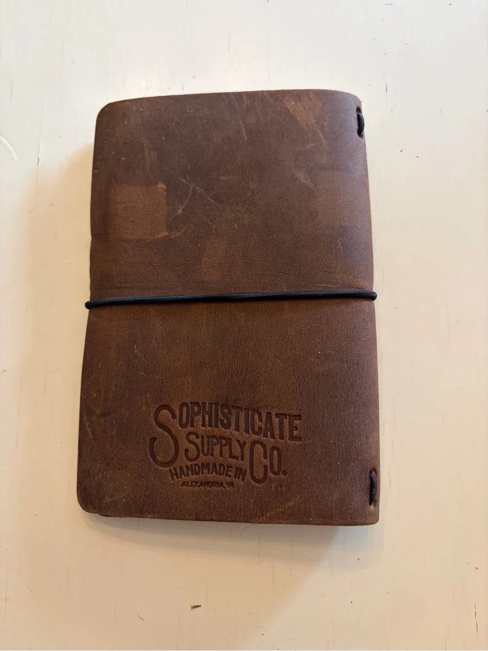 Monogram Patch Brown 100% leather Journal Sophisticate Supply Company